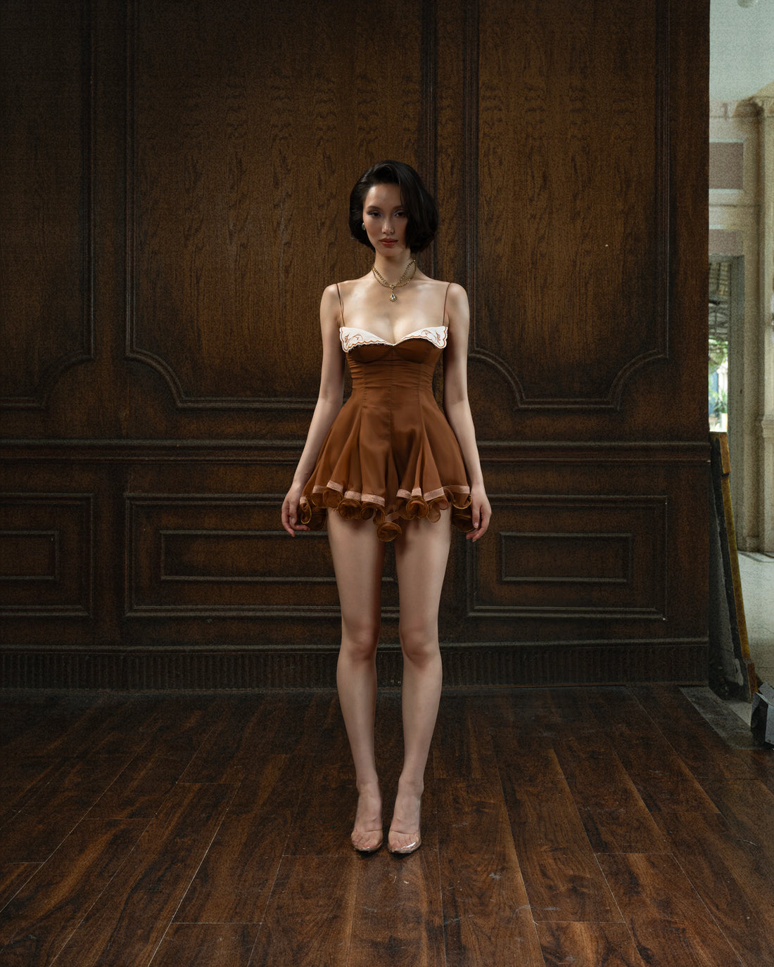 Huelleyrose Shtobe Dress - Brown