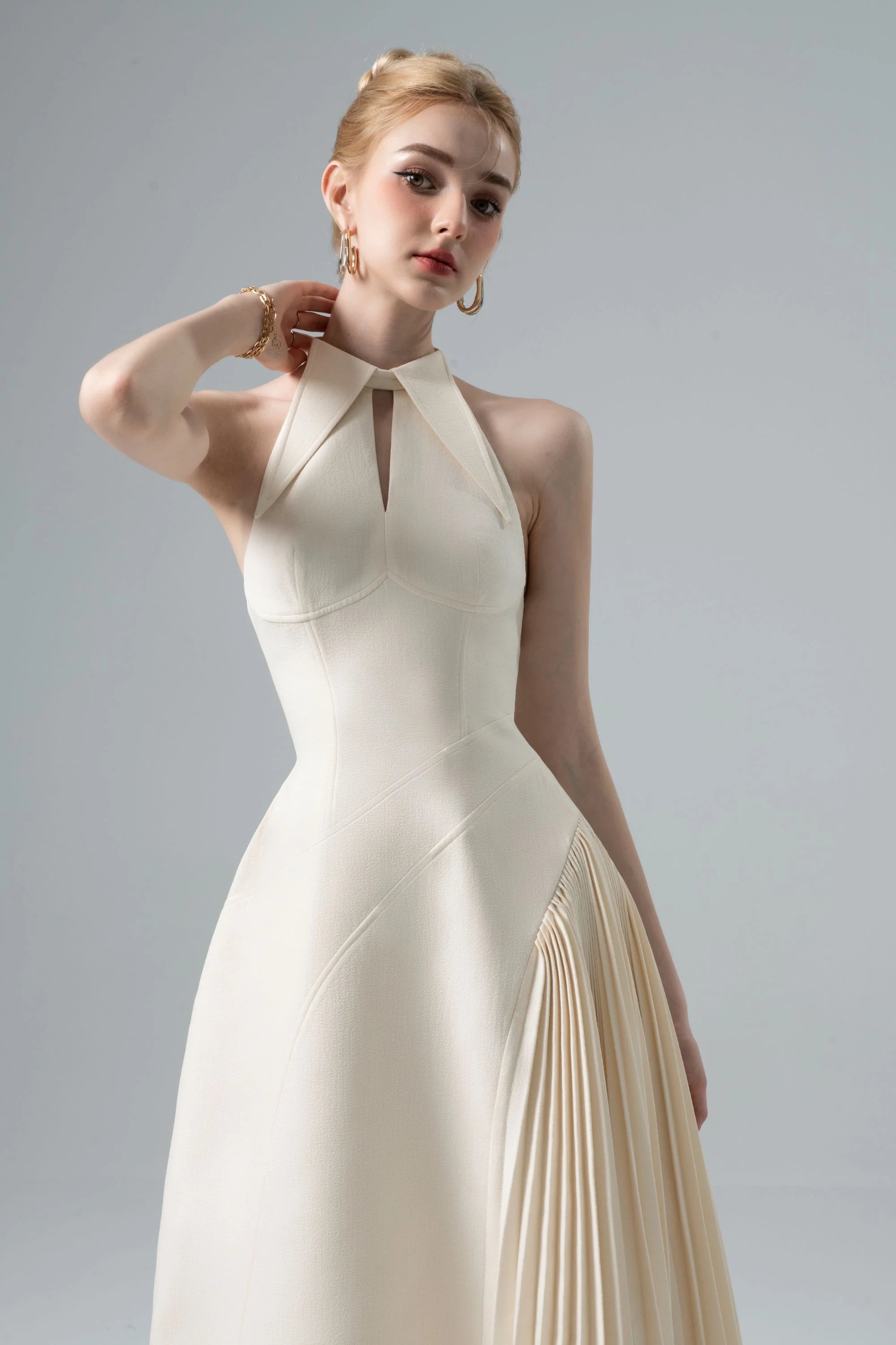 CICI Sale Charlene Halterneck Midi Dress