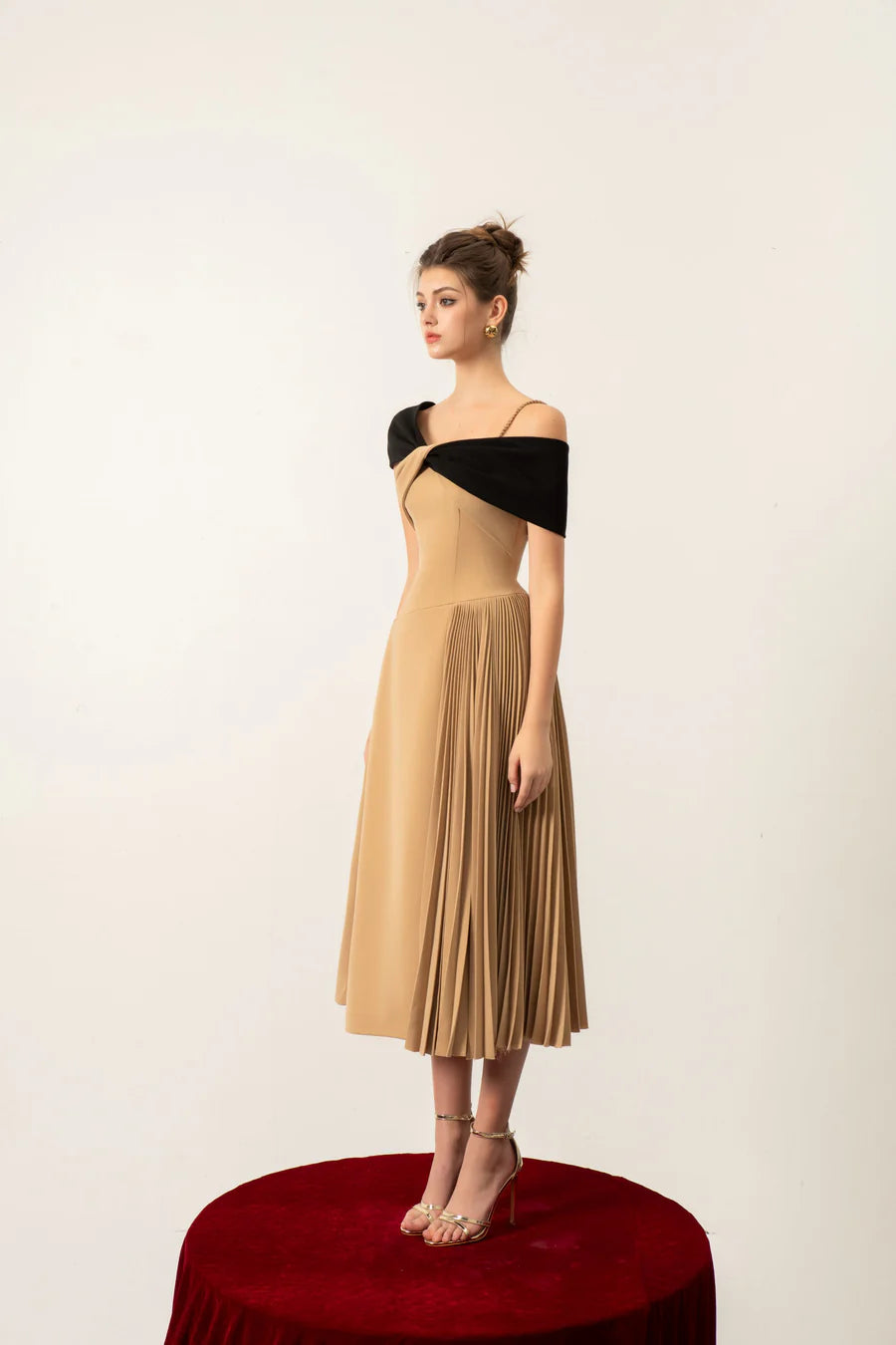 CICI Janine Two-tone Midi Dress