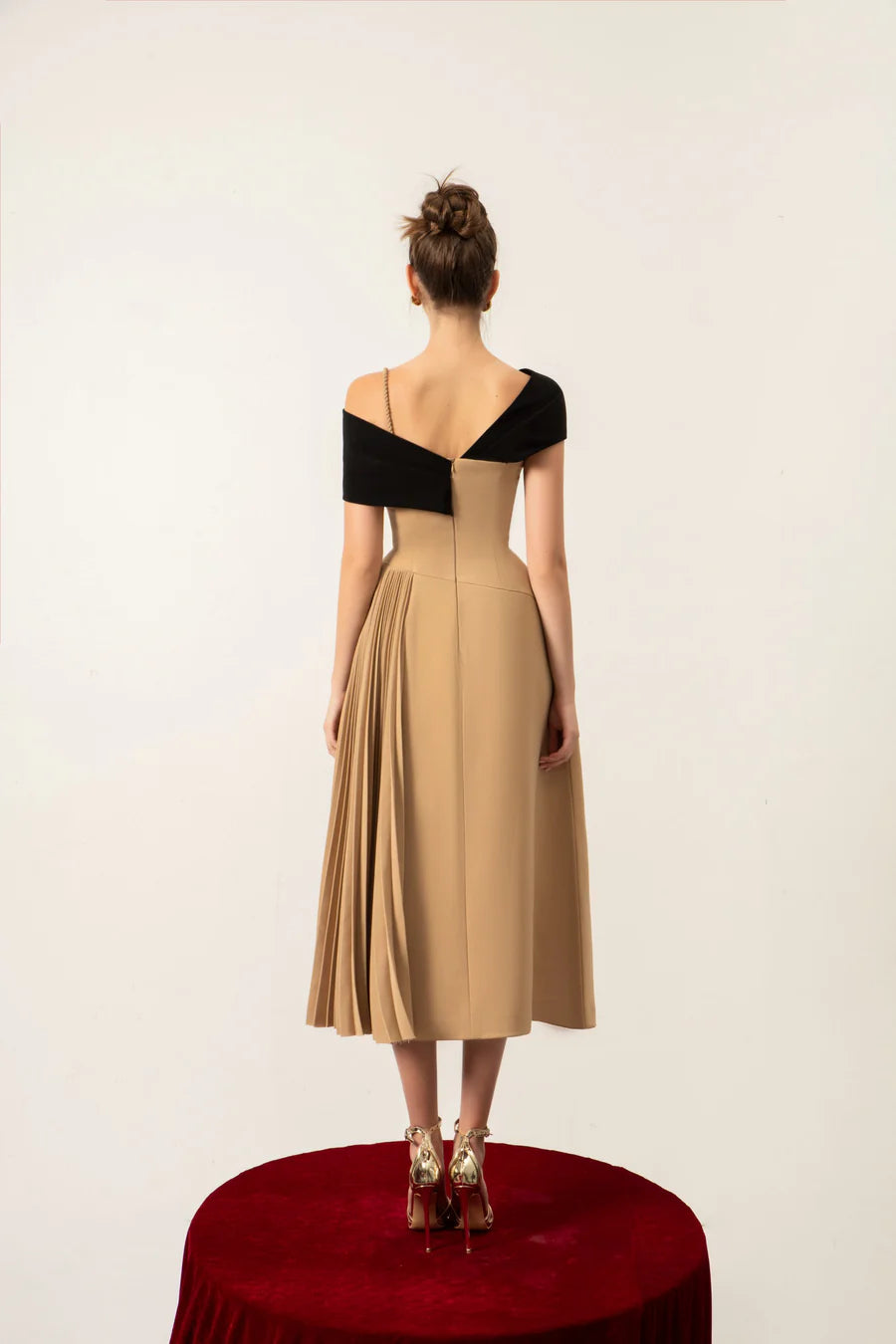 CICI Janine Two-tone Midi Dress