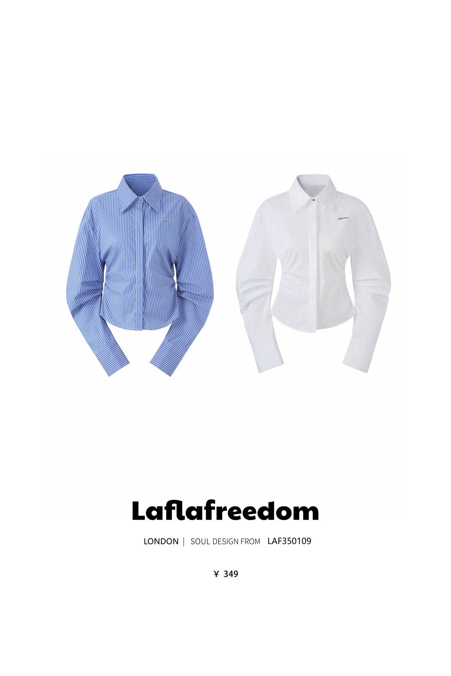 Lafreedom LAC350109 Casual waist cinched shirt (2color)