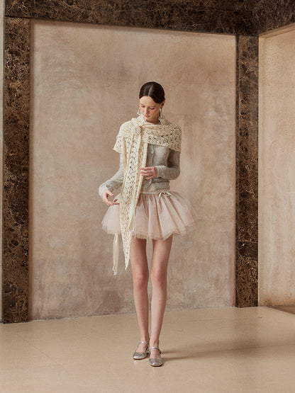 Fa Sogno FSN25AW-SC-20 Knitted sweater + skirt + scarf set