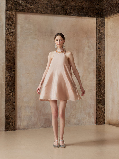 Fa Sogno FSN25AW-DR-05 Light pink halter neck dress