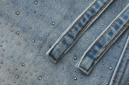 Straight-leg loose glitter pants (2color)