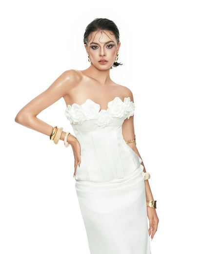 Kathy Rosalia White Corset &amp; Skirt