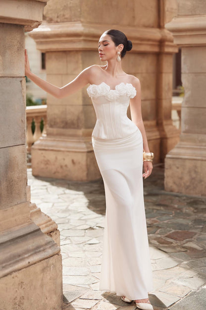 Kathy Rosalia White Corset &amp; Skirt