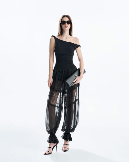 MUST HAVE Twist-Wrap Fitted Top &amp; Baggy Pants
