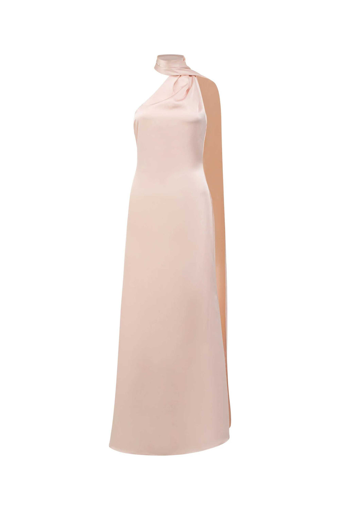 Phoebe Halter neck shawl dress