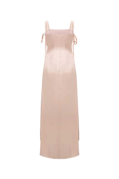 Phoebe Bow tie strap suspender dress