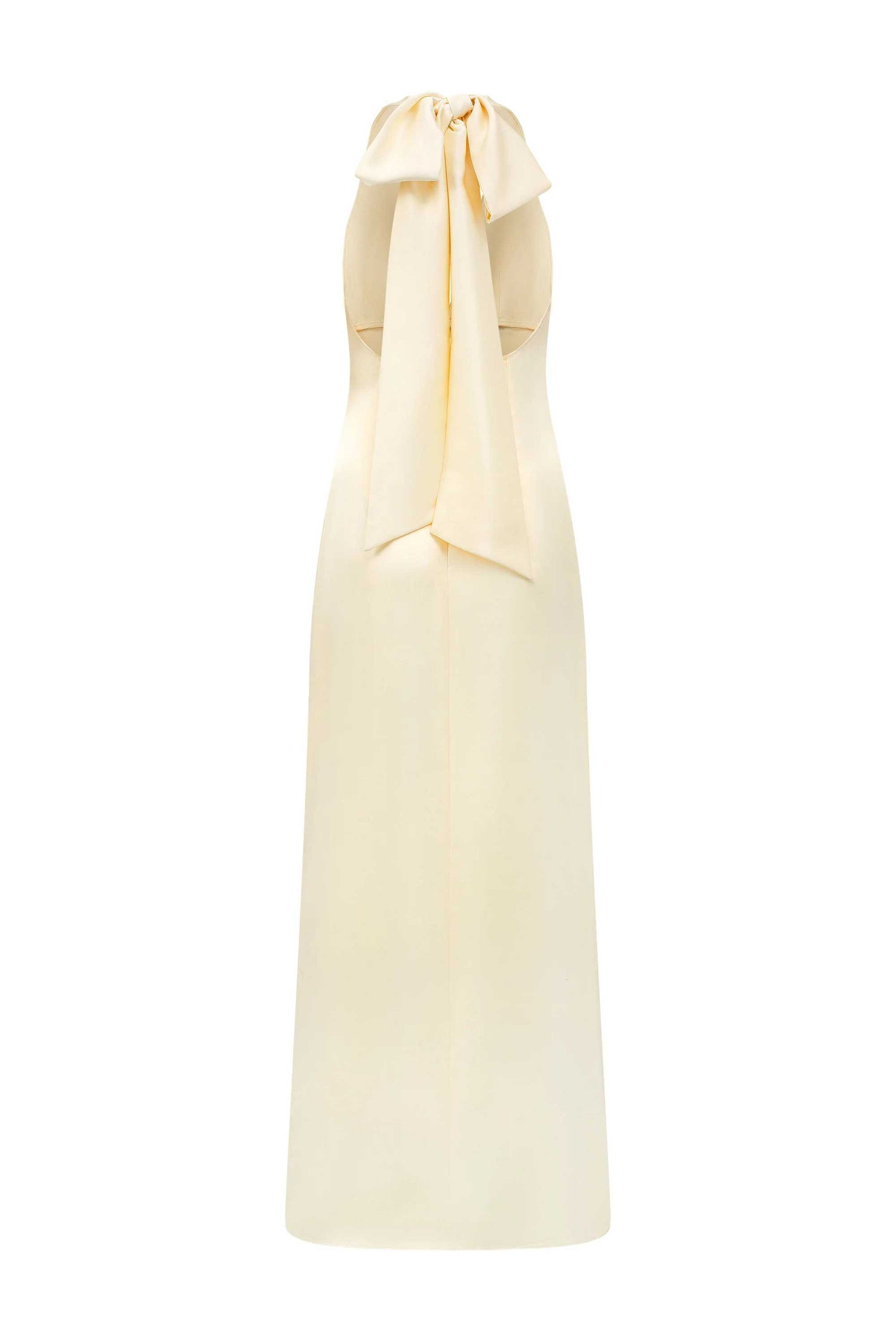 Phoebe  V-neck halter neck bow dress