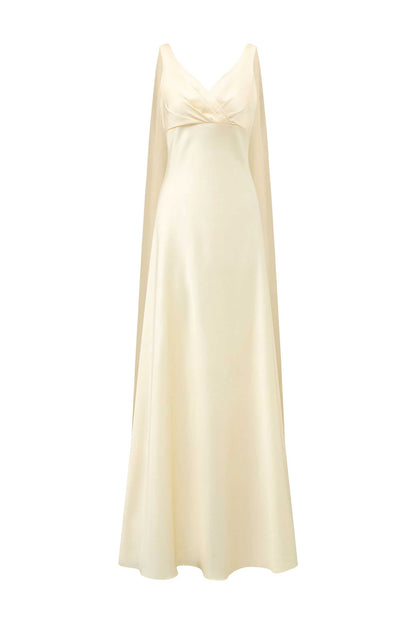 Phoebe V-neck shawl dress