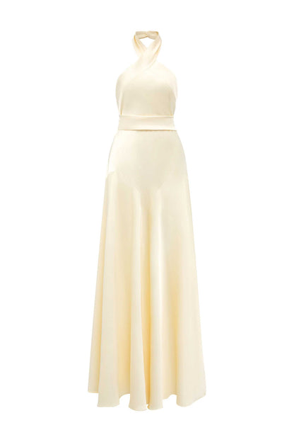 Phoebe Halter neck strap dress