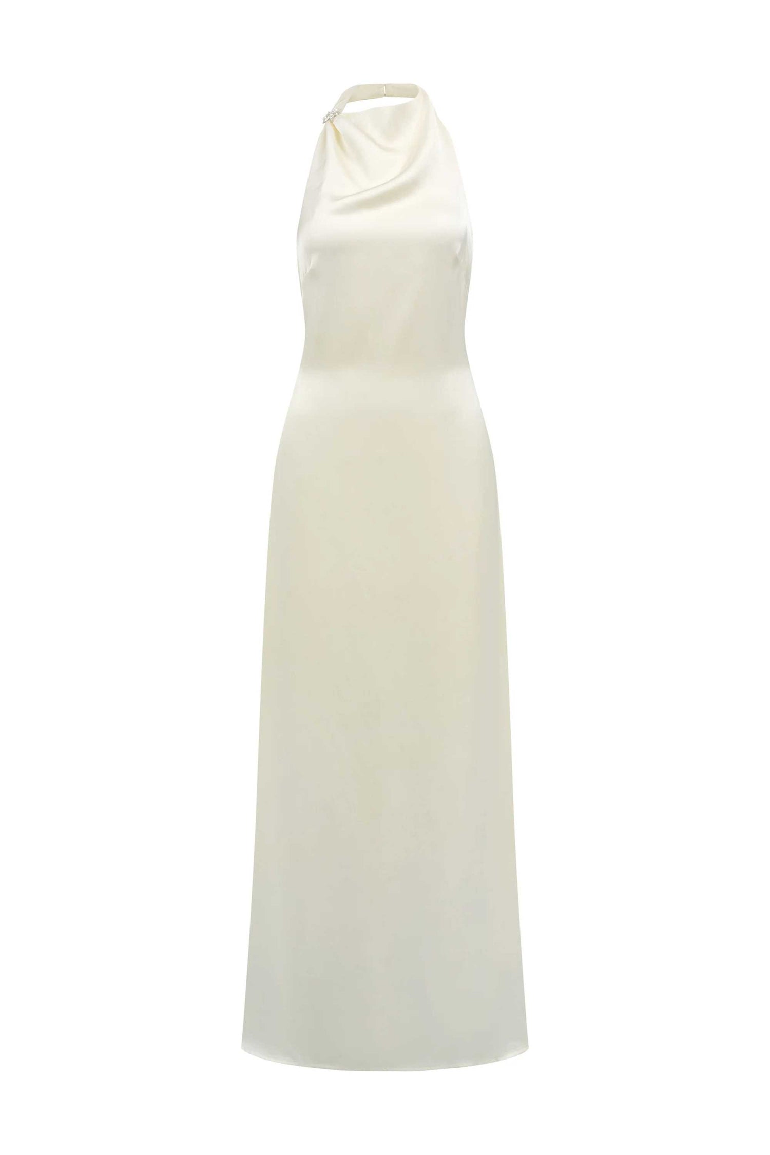Phoebe Silk-Halter Neck Dress