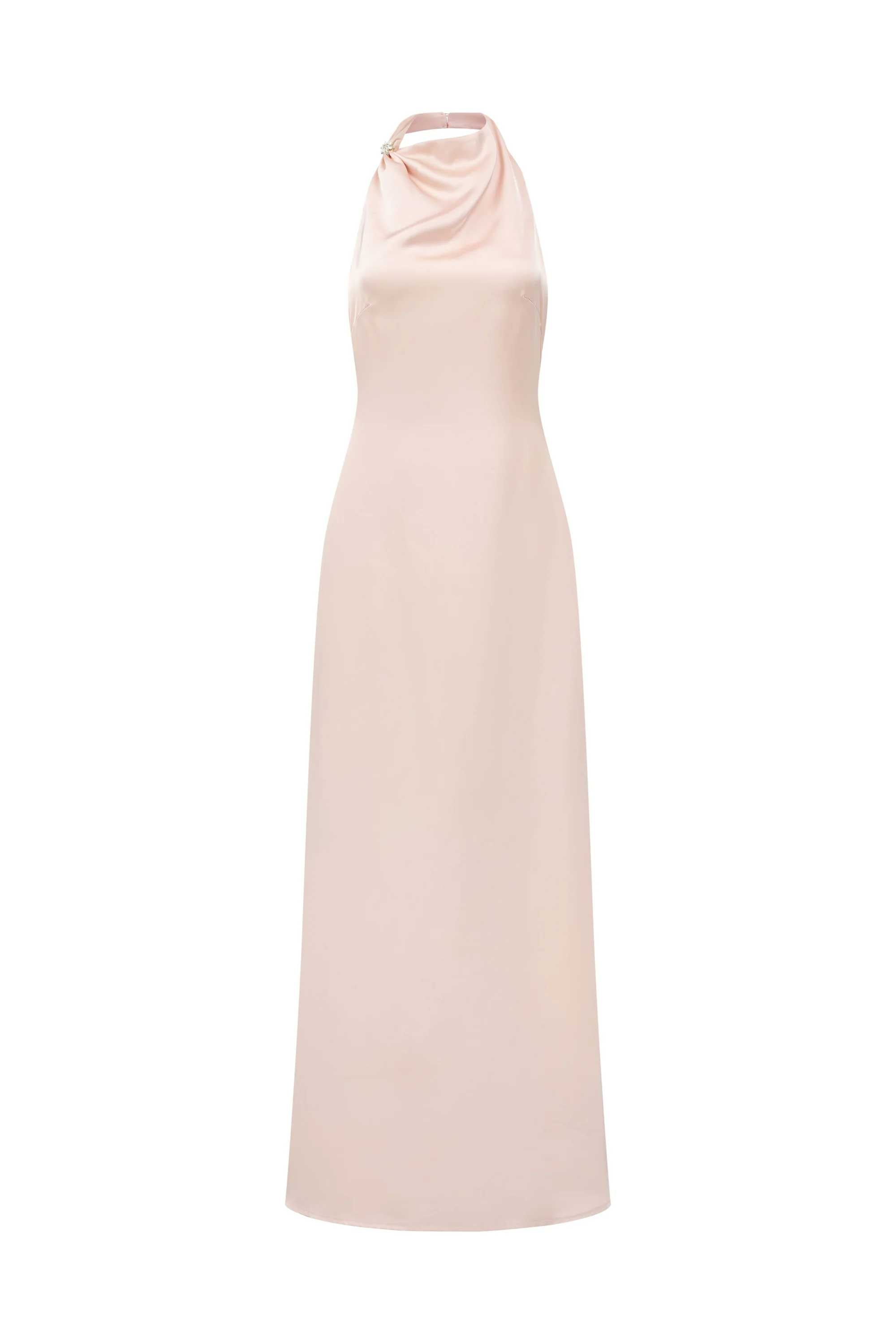 Phoebe Silk-Halter Neck Dress