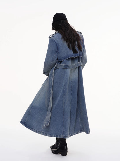 Chill Zoey Snow colored denim windbreaker jacket