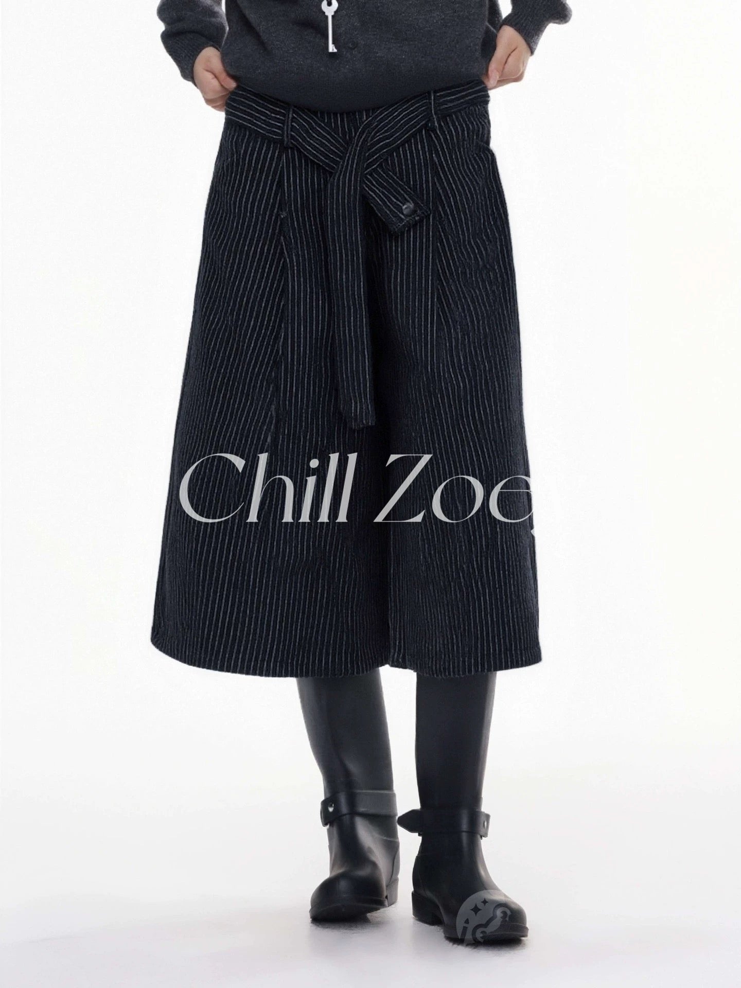 Chill Zoey Striped handwriting captcha pants