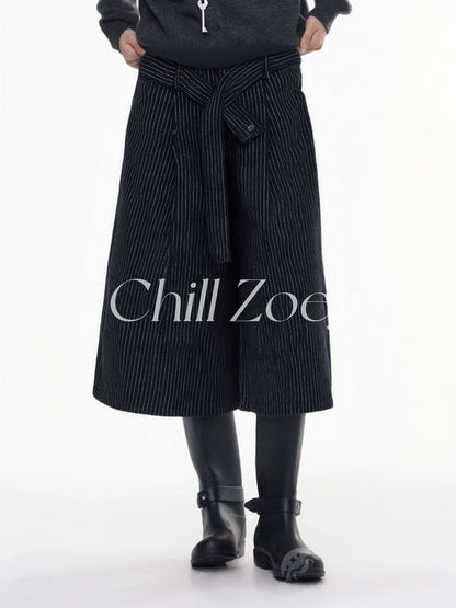 Chill Zoey Striped handwriting captcha pants