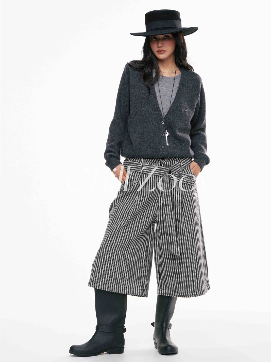 Chill Zoey Fake two piece knitted tops