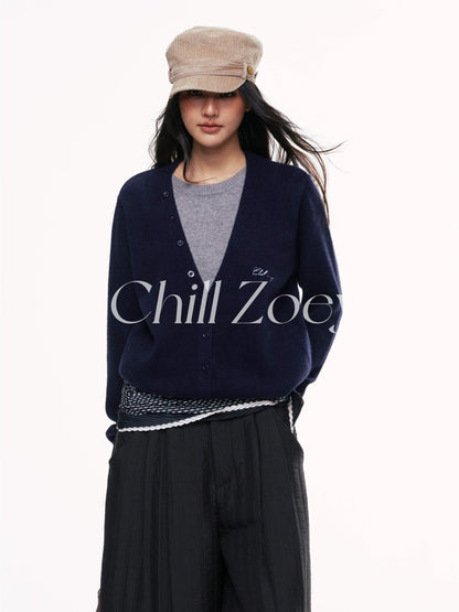 Chill Zoey Fake two piece knitted tops