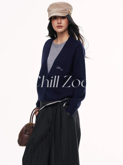 Chill Zoey Fake two piece knitted tops