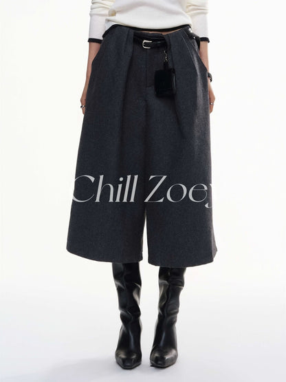 Chill Zoey Black Jazz Woolen Pants