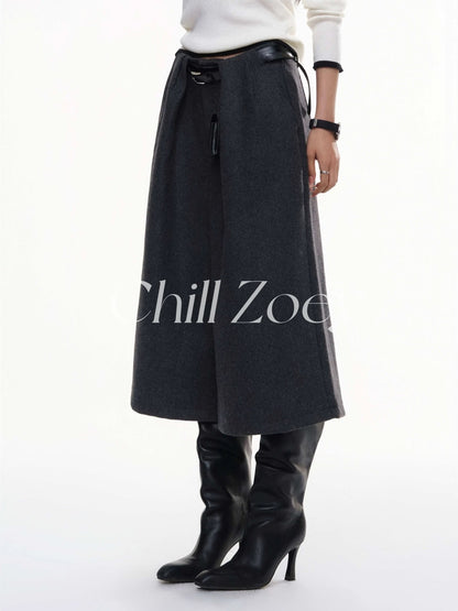 Chill Zoey Black Jazz Woolen Pants
