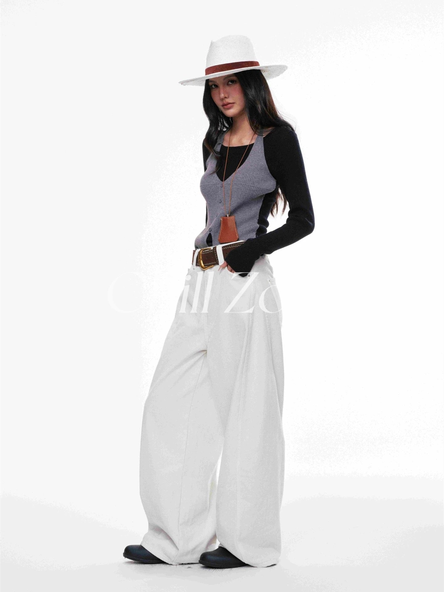 Chill Zoey Urban Legend Fake Two Knitted Sweaters