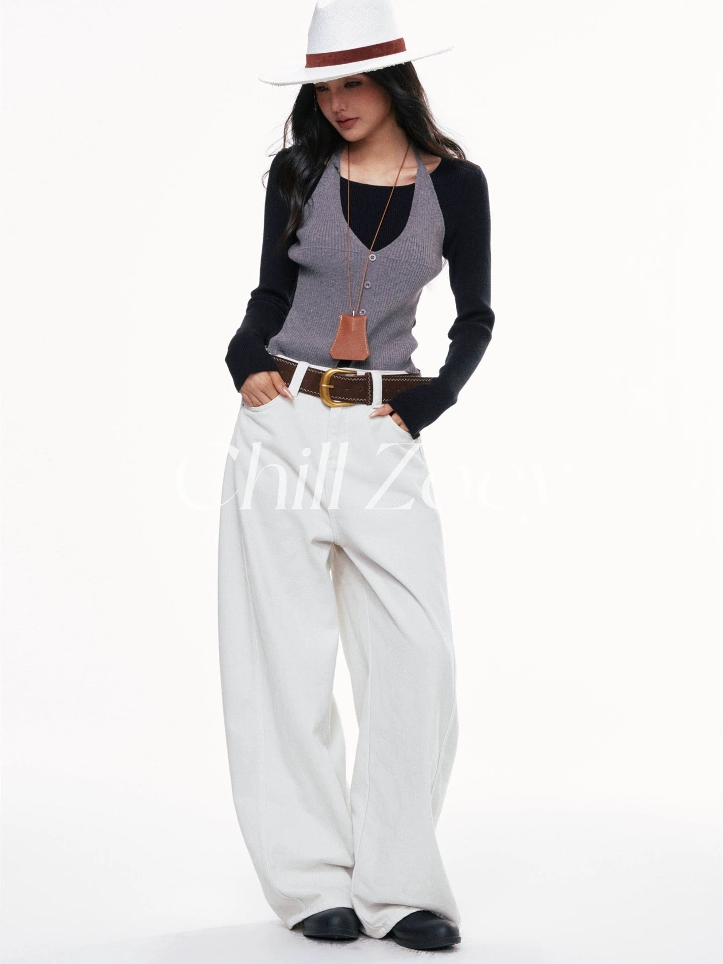 Chill Zoey Urban Legend Fake Two Knitted Sweaters