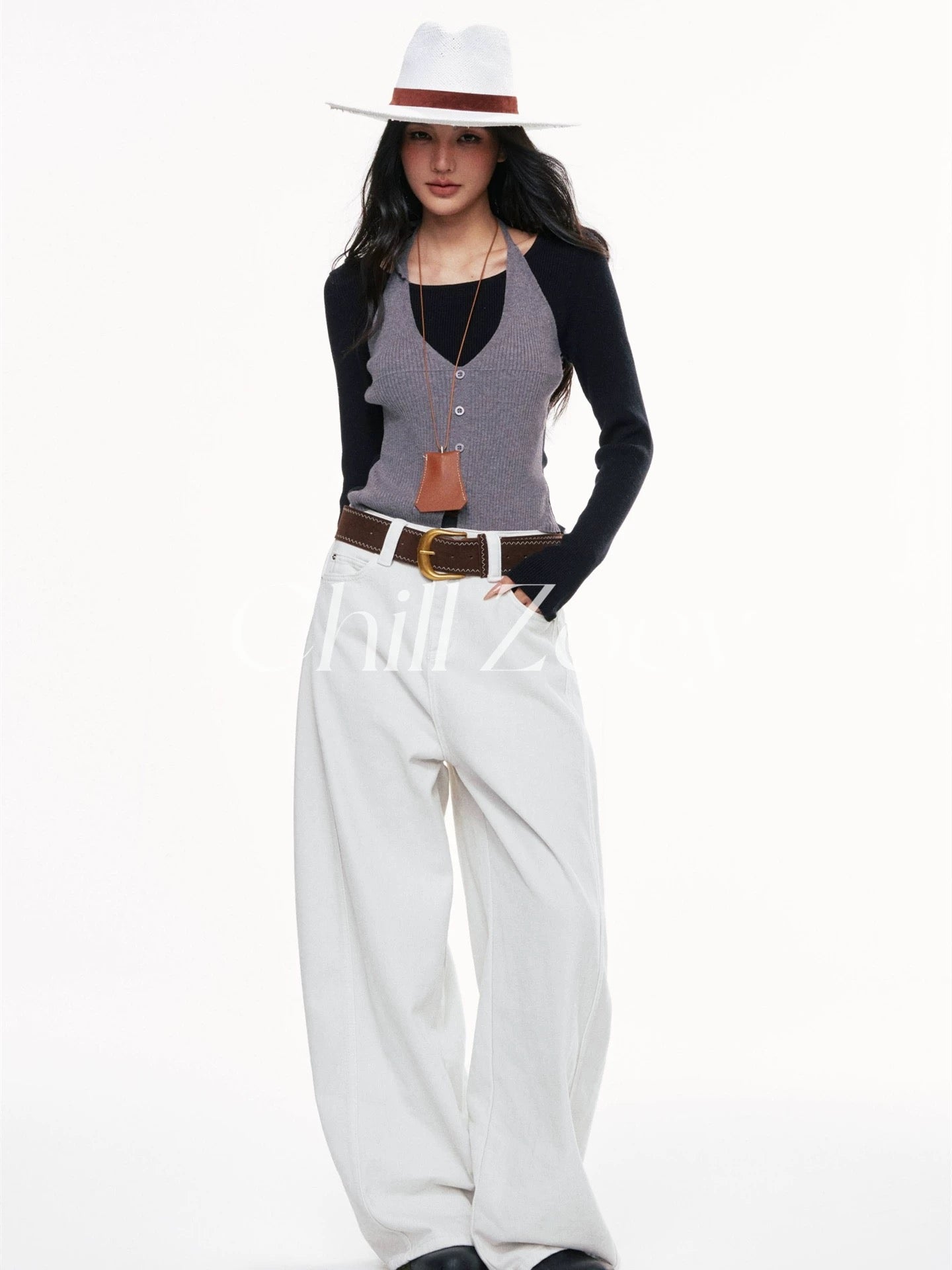 Chill Zoey Urban Legend Fake Two Knitted Sweaters