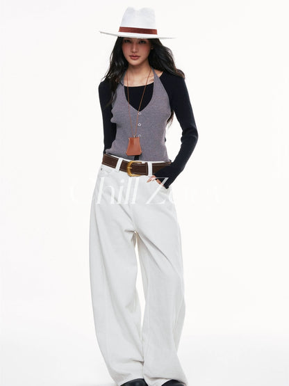 Chill Zoey Urban Legend Fake Two Knitted Sweaters