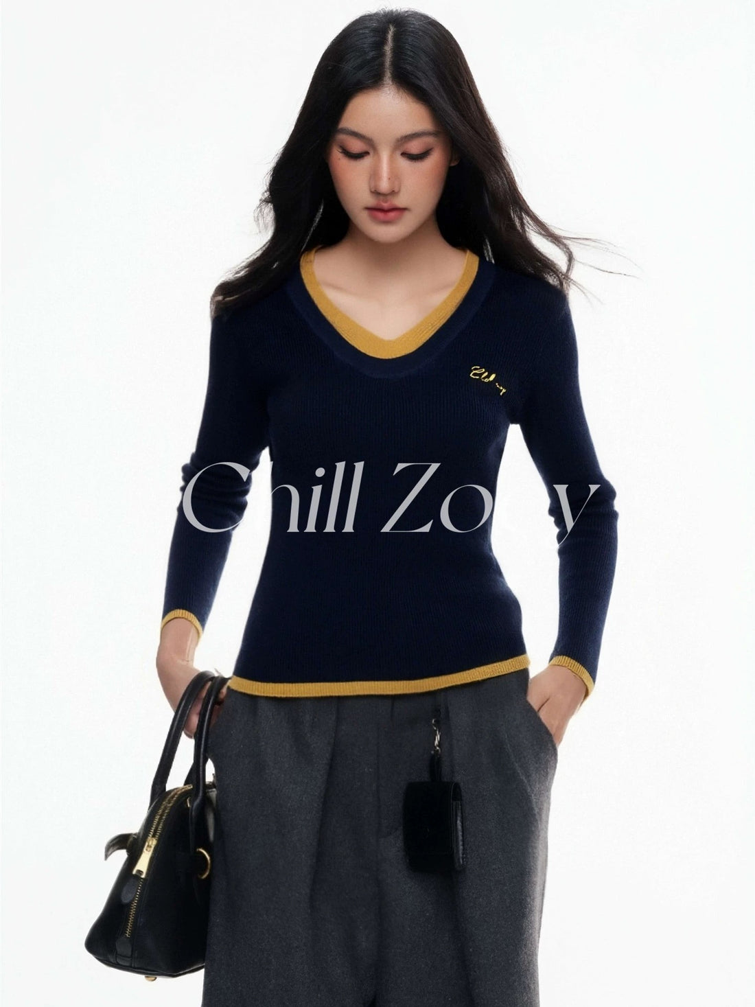 Chill Zoey Winter Variations Fake Two Piece Top