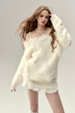 VIA PITTI Fur Collar Sweater(2color)