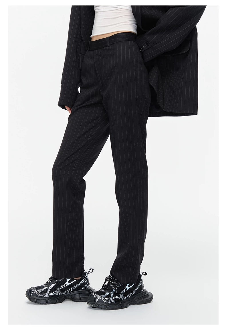 Arden Code Blended striped suit pants