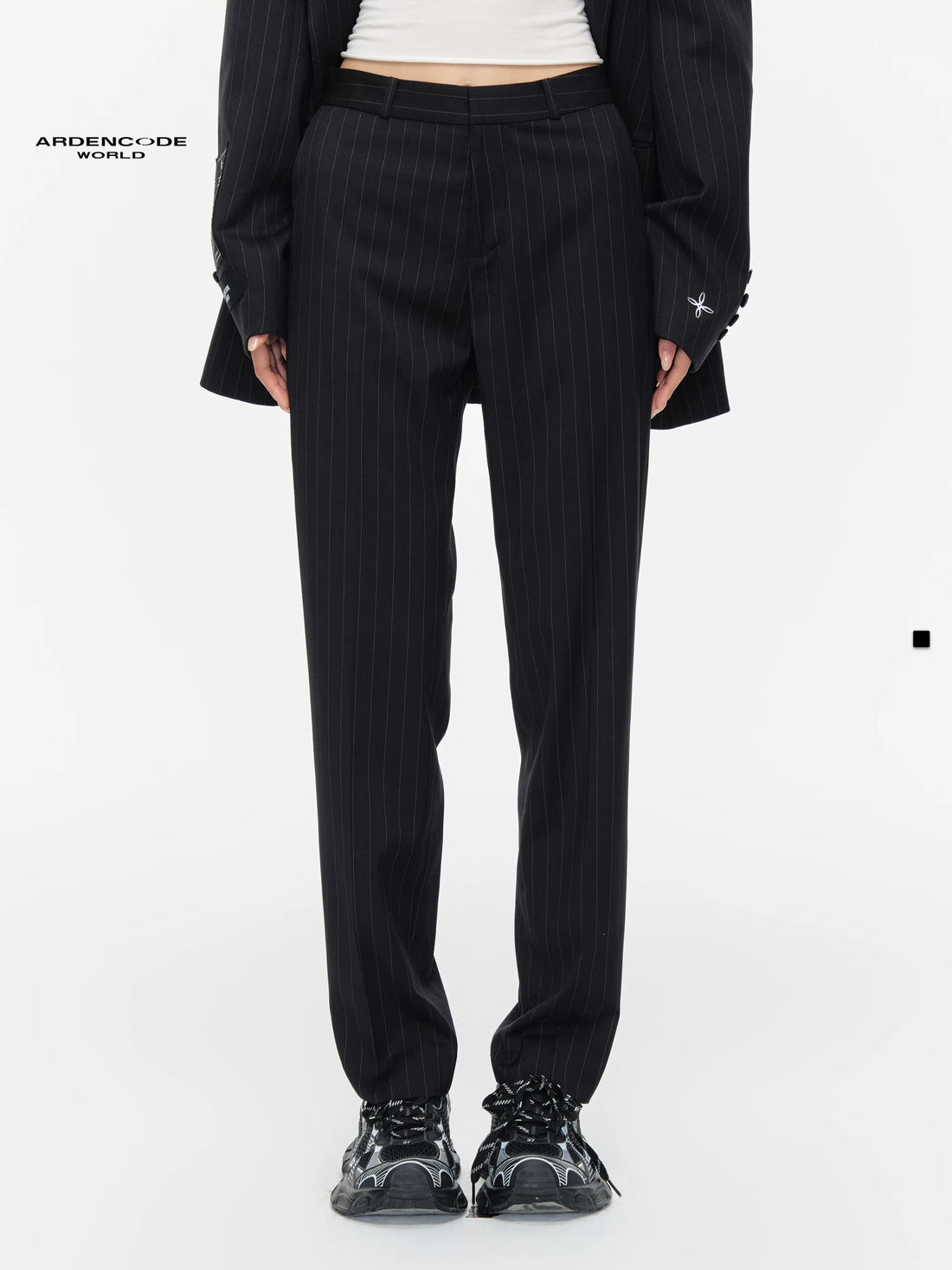 Arden Code Blended striped suit pants