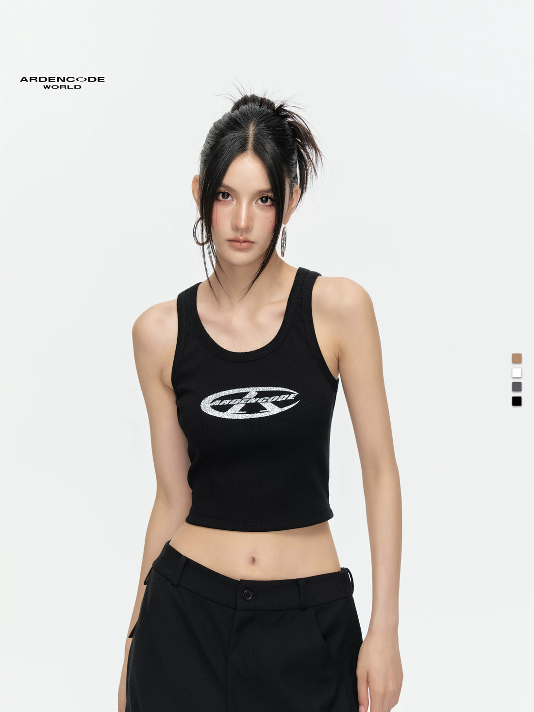 Arden Code Printed slim fit elastic vest