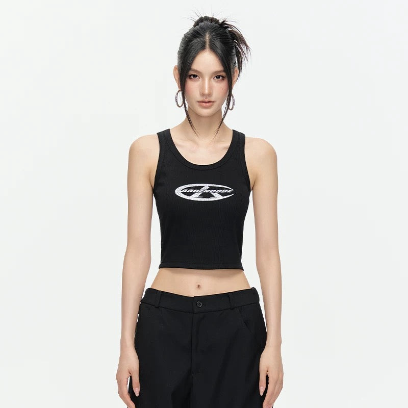 Arden Code Printed slim fit elastic vest