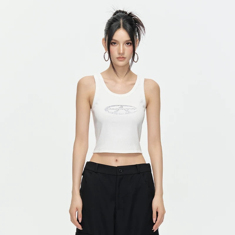 Arden Code Printed slim fit elastic vest
