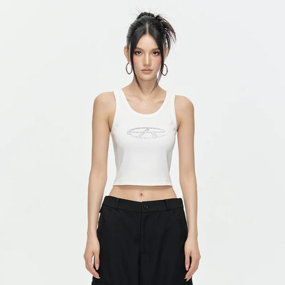 Arden Code Printed slim fit elastic vest