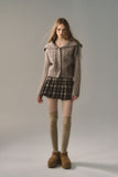 VIA PITTI Grid Pleated Skirt(2color)