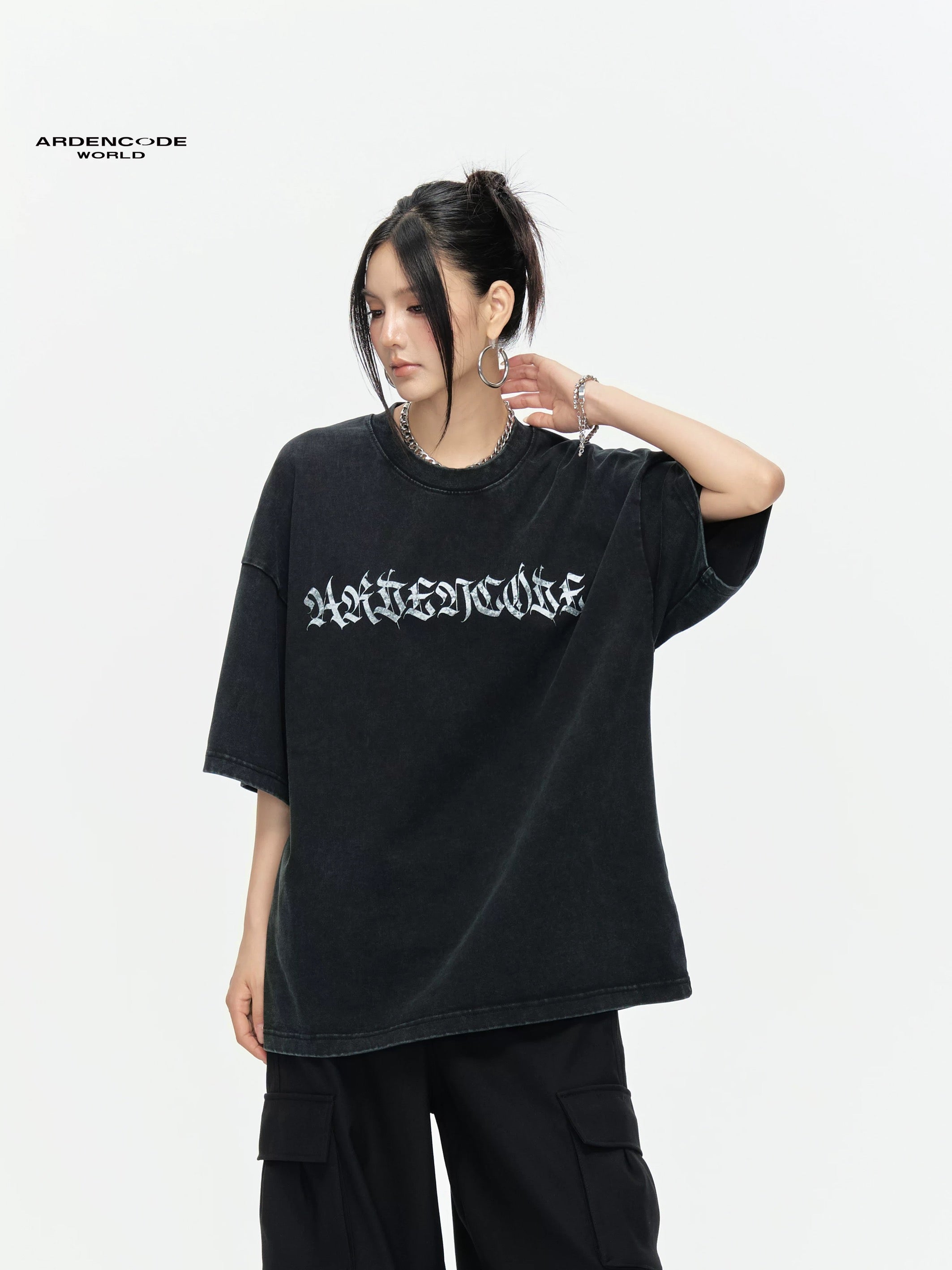 Arden Code Vintage letter print T-shirt