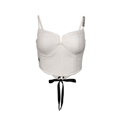 Arden Code Color blocking strap corset