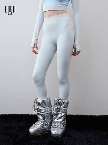 EDGII ED50AW13001&amp;ED50AW13002 Integrated woven contrasting base top +yoga pants
