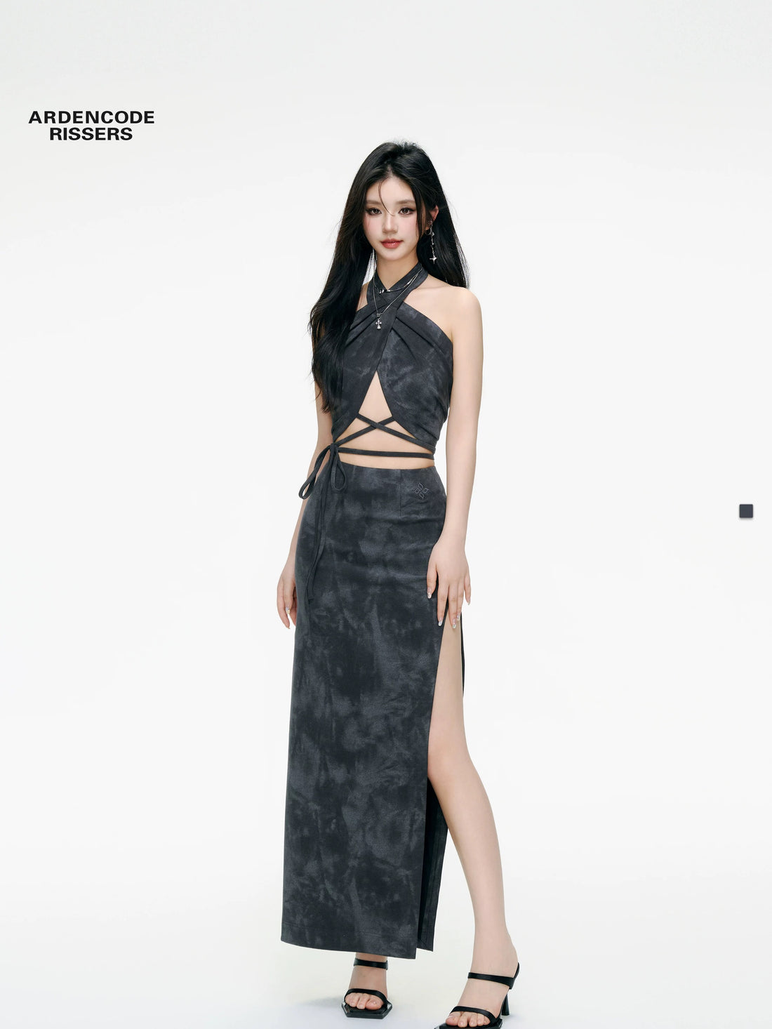 Arden Code Retro halter neck top + skirt