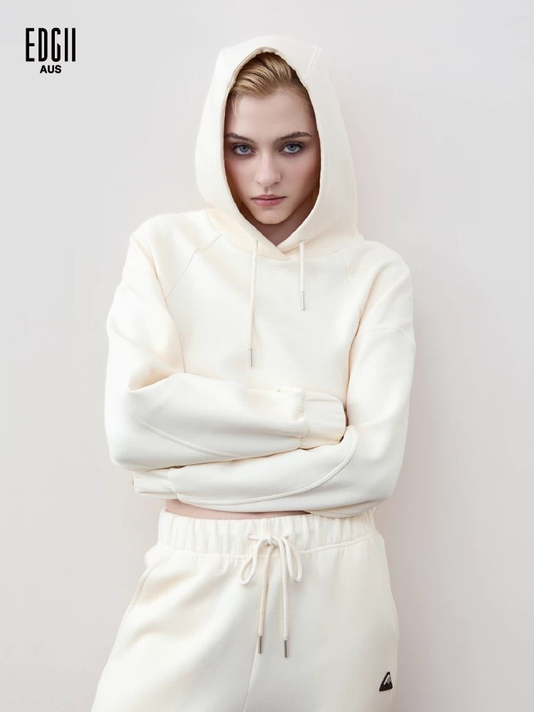 EDGII ED50AW16003&amp;ED50AW16005 Hooded drawstring hoodie + sweatpants set