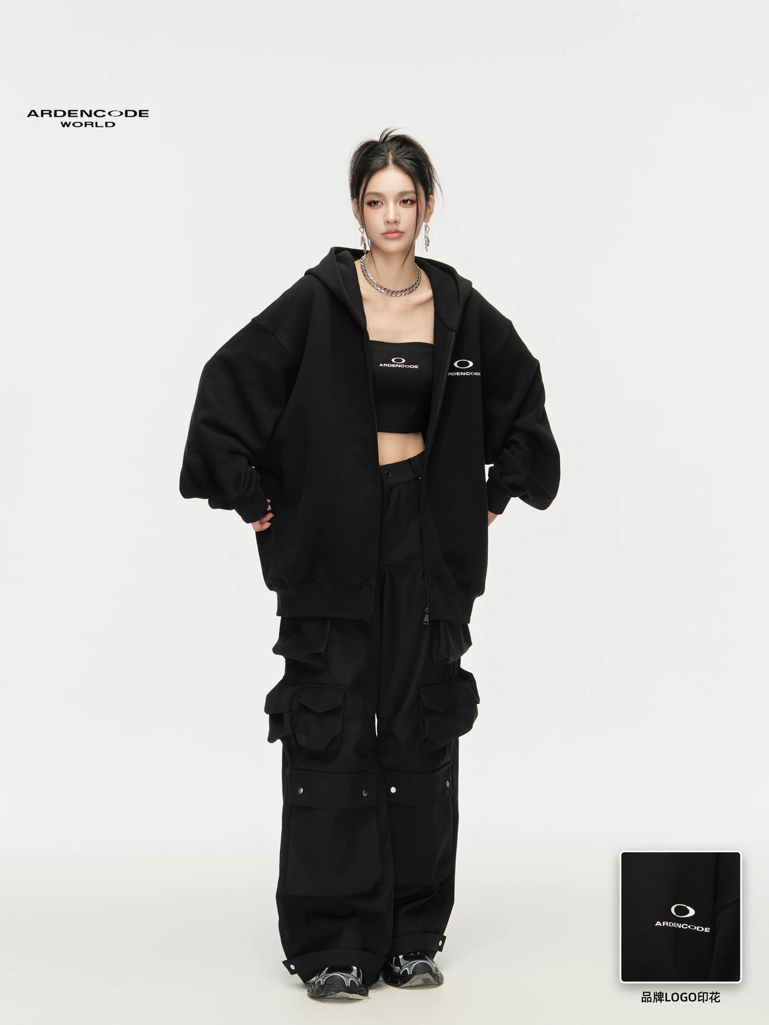 Arden Code Heavy duty pure cotton hoodie jacket