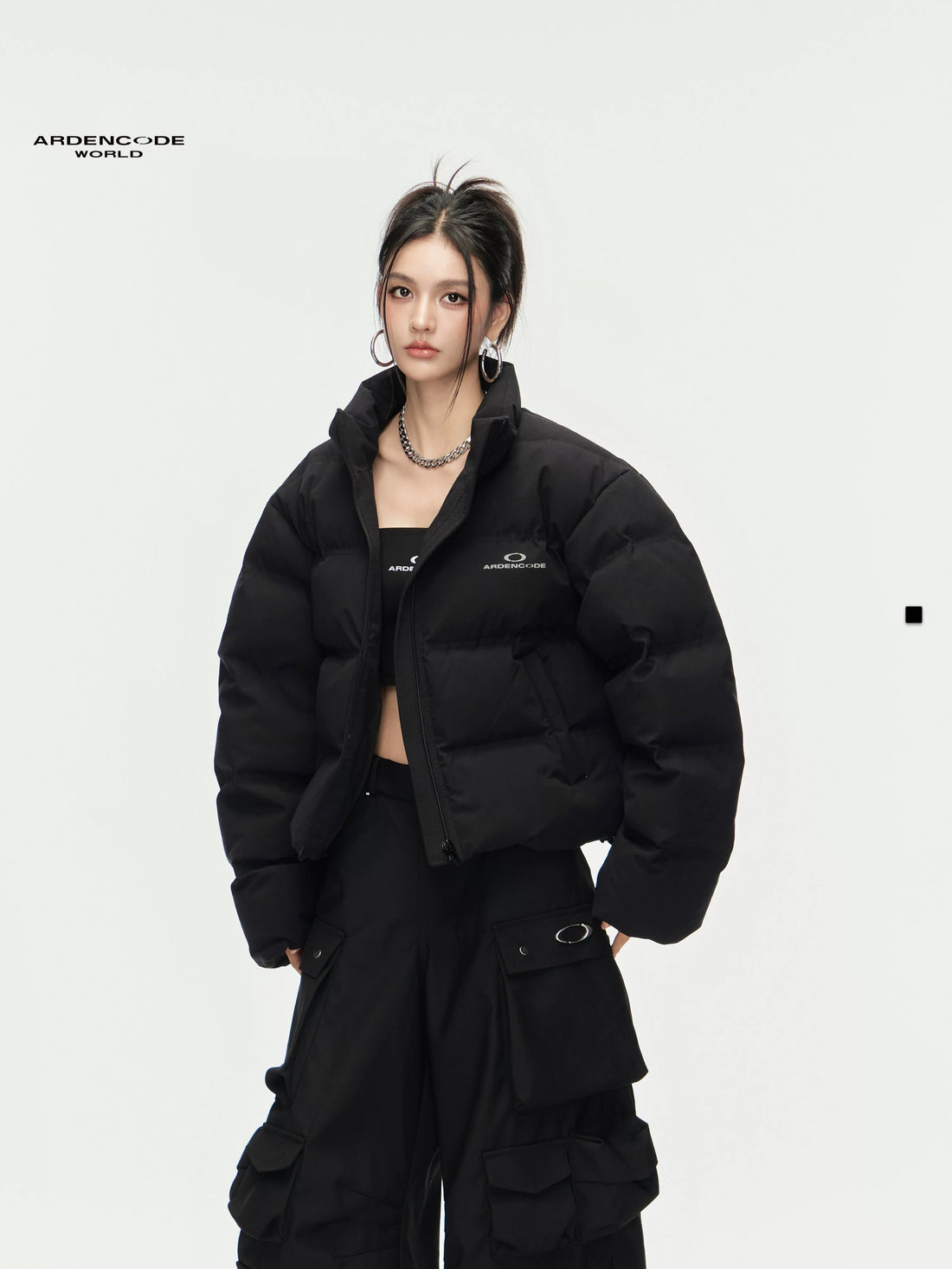 Arden Code Short down jacket