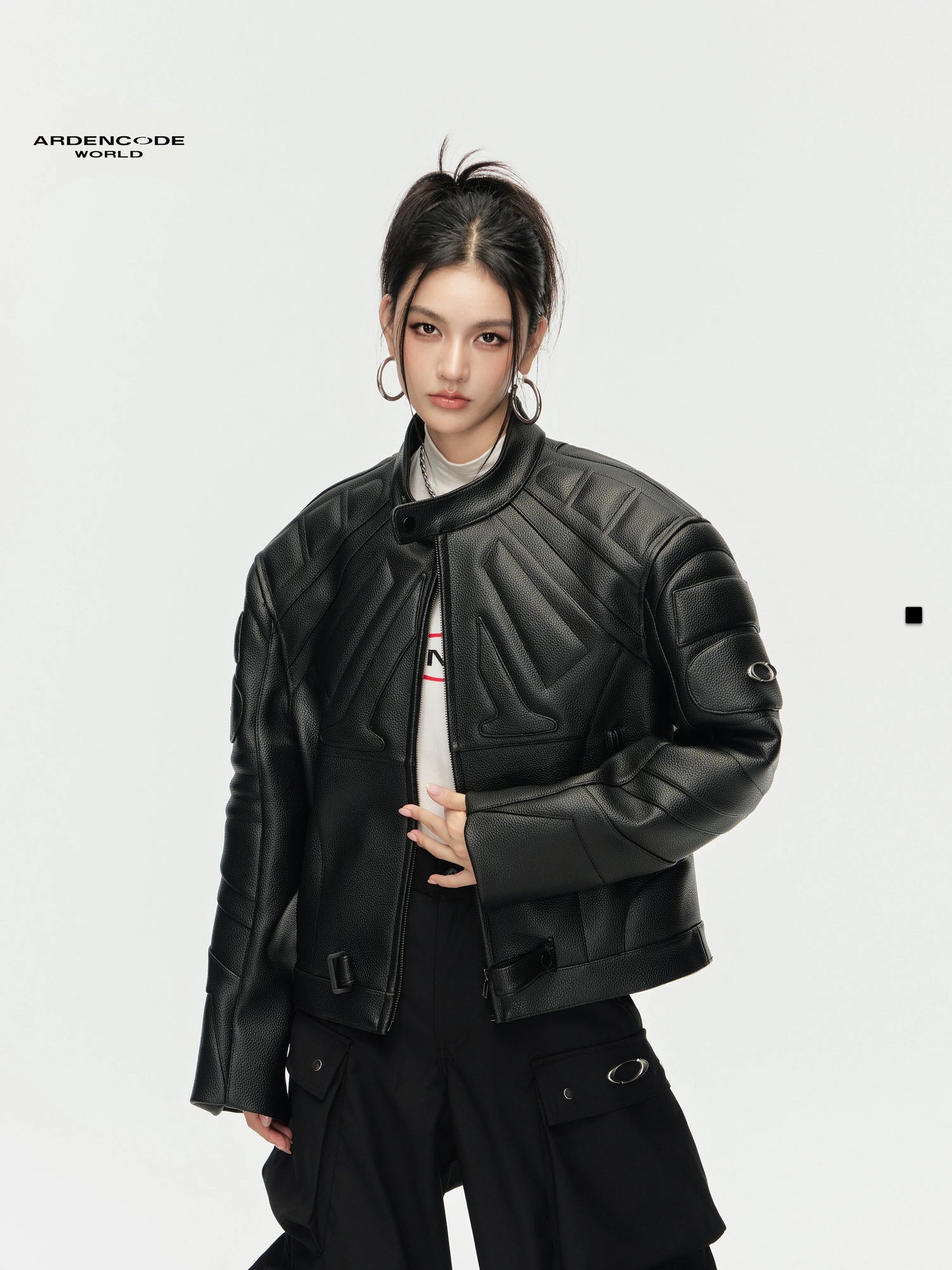 Arden Code Contrasting motorcycle jacket