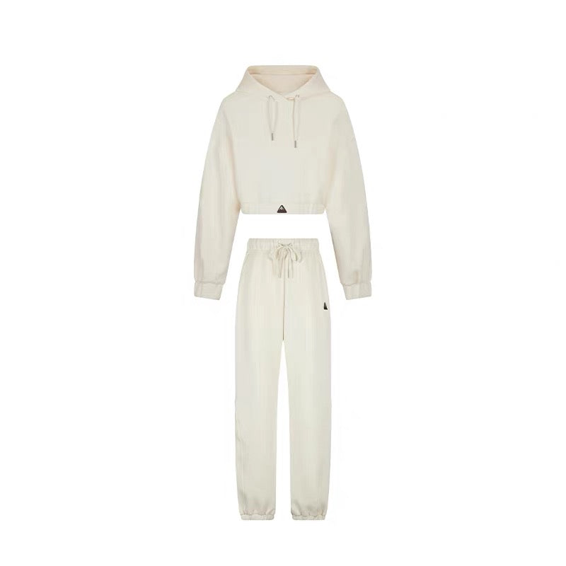 EDGII ED50AW16003&amp;ED50AW16005 Hooded drawstring hoodie + sweatpants set