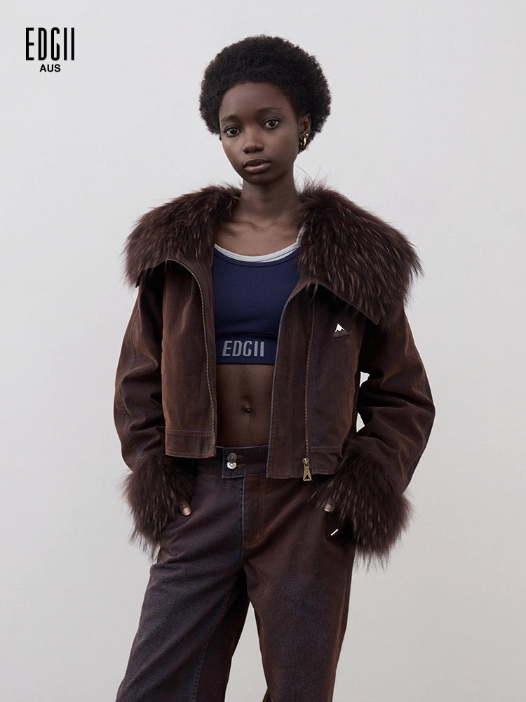 EDGII ED50AW1005 Cowboy plush fur coat