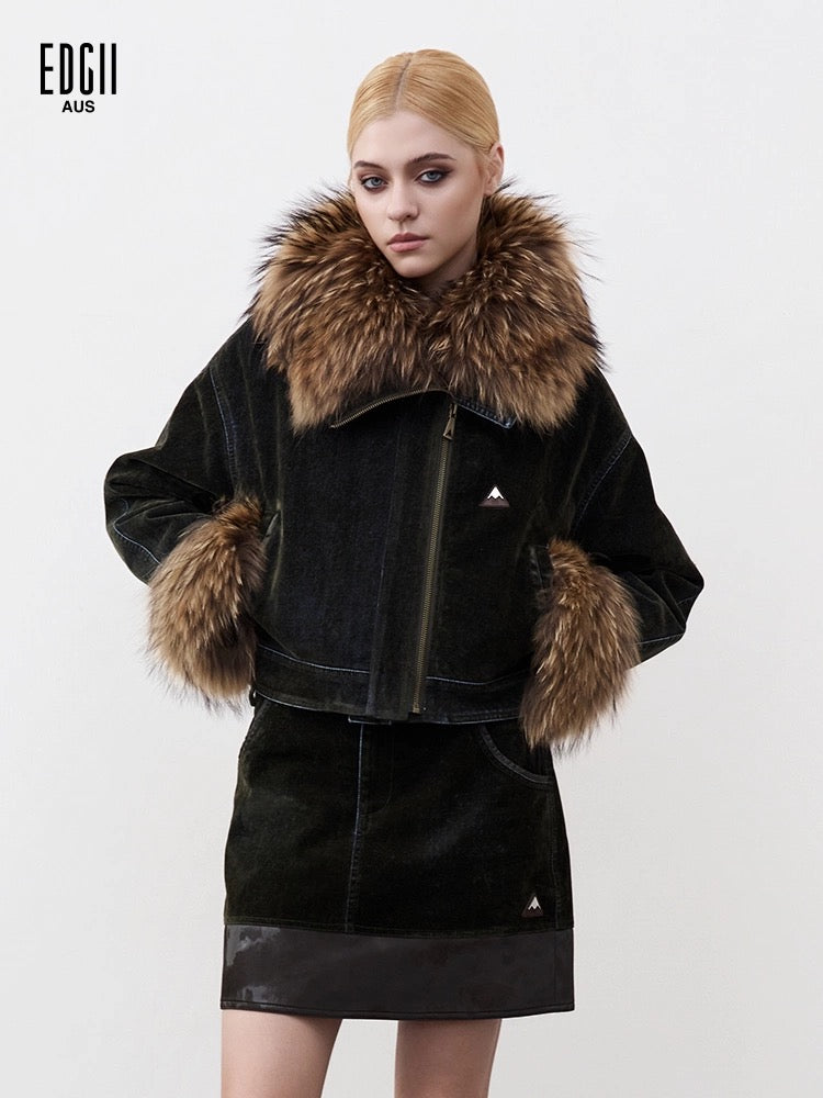 EDGII ED50AW1005 Cowboy plush fur coat